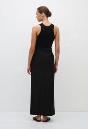 Relaxed Tailored Skirt - Black - Matteau